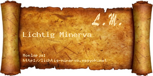 Lichtig Minerva névjegykártya